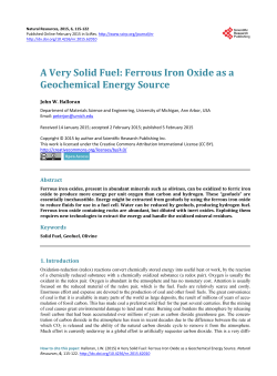 Ferrous Iron Oxide as a Geochemical Energy Source