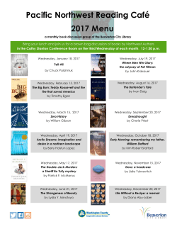 Pacific Northwest Reading Caf&eacute;