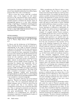 Physics and the Architecture of Cell Membranes,