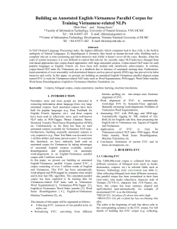 Building an Annotated English-Vietnamese Parallel Corpus for