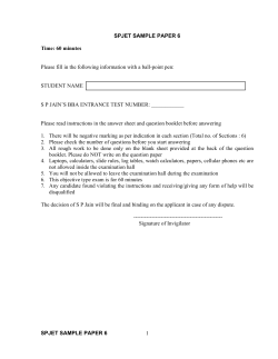 SPJET Sample Paper 6