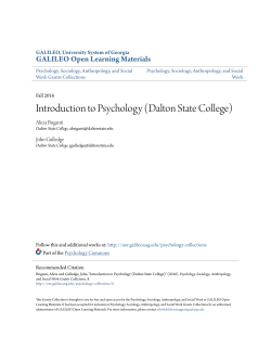 Introduction to Psychology (Dalton State College)