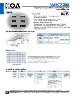 features higher power, wide terminal type flat chip resistors