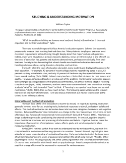 Studying and Understanding Motivation