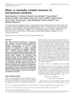 Rhea—a manually curated resource of biochemical reactions