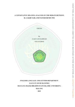 A CONNOTATIVE MEANING ANALYSIS ON THE DEBATE