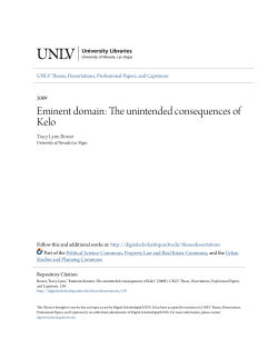 Eminent domain: The unintended