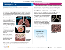 Smoking and COPD - Health Journey Support