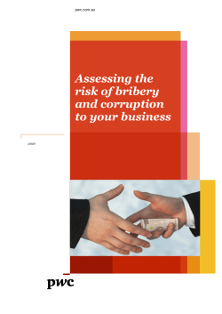 Assessing the risk of bribery and corruption to your