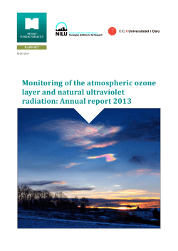 Monitoring of the atmospheric ozone layer and
