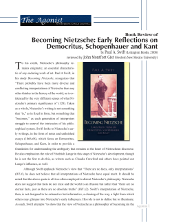 Early Reflections on Democritus, Schopenhauer