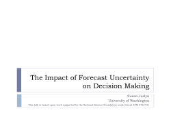 The Impact of Forecast Uncertainty on Decision Making