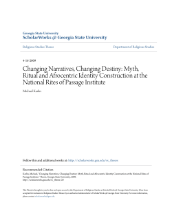 Changing Narratives, Changing Destiny