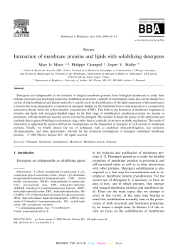 Interaction of membrane proteins and lipids with solubilizing
