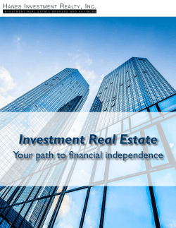 Investment Real Estate - Hanes Investment Realty