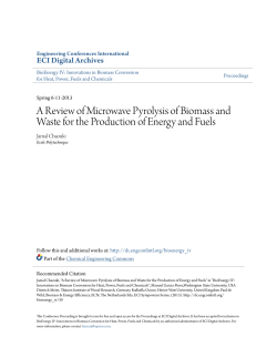 A Review of Microwave Pyrolysis of Biomass and Waste for the