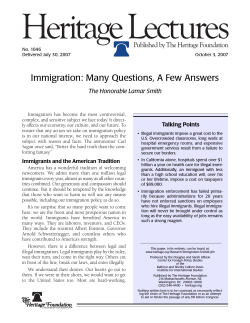 Immigration: Many Questions, A Few Answers