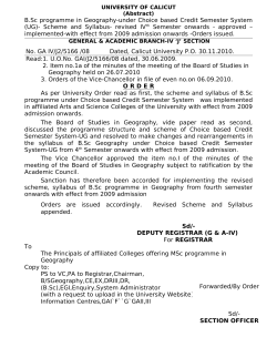 Order date - Calicut University