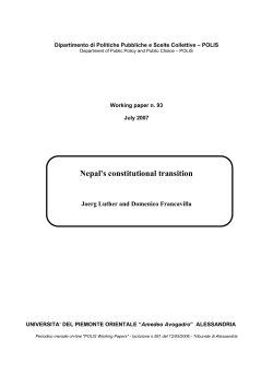 Nepal`s constitutional transition