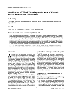 Identification of Wheel Throwing on the basis of Ceramic Surface