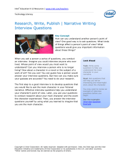 Describe with Technology Narrative Writing Interview Questions