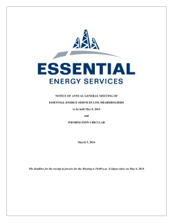 NOTICE OF ANNUAL GENERAL MEETING OF