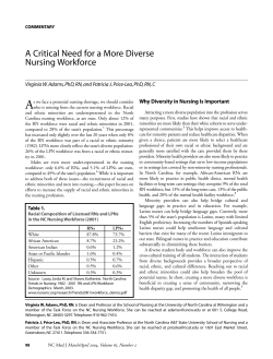 A Critical Need for a More Diverse Nursing Workforce