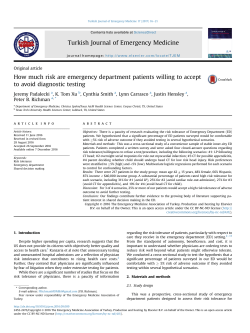 How much risk are emergency department patients willing to accept