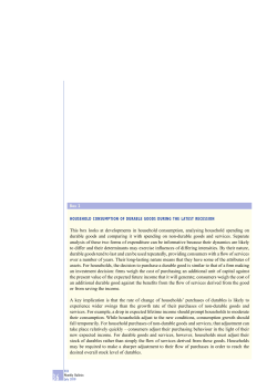 Household consumption of durable goods during the latest