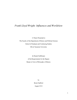 Frank Lloyd Wright: Influences and Worldview