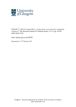 a Copernican correction for community sentences?