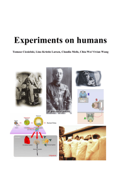 Experiments on humans - Personal webpages at NTNU