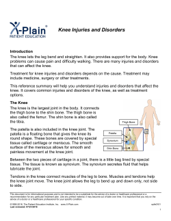 Knee Injuries and Disorders - Patient Education Institute