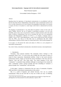 Intercomprehension &ndash; language tools for intercultural