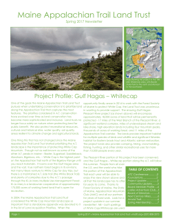 Board Member Profile - Maine Appalachian Trail Land Trust