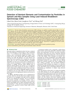 Detection of Nutrient Elements and Contamination by Pesticides in