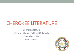 CHEROKEE LITERATURE
