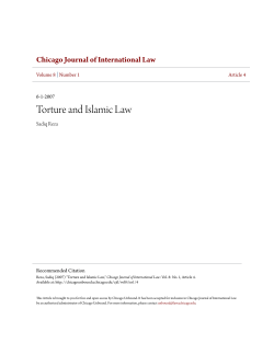 Torture and Islamic Law - Chicago Unbound