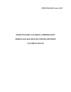 FICC - Mortgage-Backed Securities Division Clearing Rules