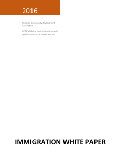 2016 IMMIGRATION WHITE PAPER