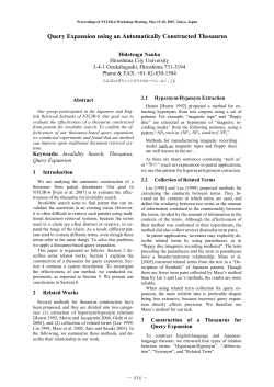Query Expansion using an Automatically Constructed Thesaurus
