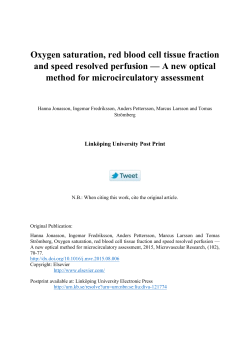 Oxygen saturation, red blood cell tissue fraction and speed resolved