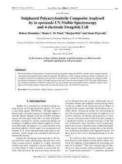 Sulphured Polyacrylonitrile Composite Analysed by in operando UV