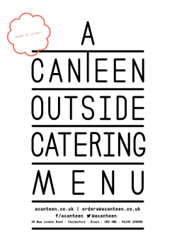 Outside Catering Menu