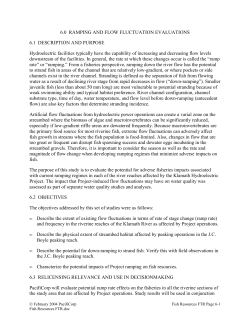 6.0 Ramping and Flow Fluctuation Evaluations