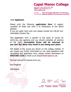 Dear Applicant, Please print the following application form (4 pages