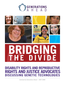 Disability Rights and Reproductive Rights and Justice Advocates