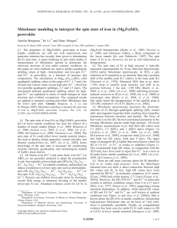 Mssbauer modeling to interpret the spin state of iron in (Mg,Fe)SiO3