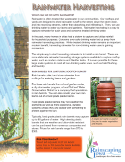 Rainwater Harvesting