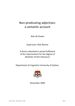 Non-predicating adjectives: a semantic account